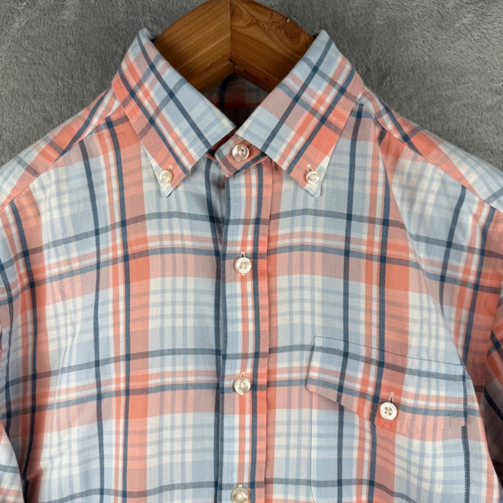 Vineyard Vines Slim Fit Crosby Shirt Mens S Plaid Button Down Cotton Pink Colors